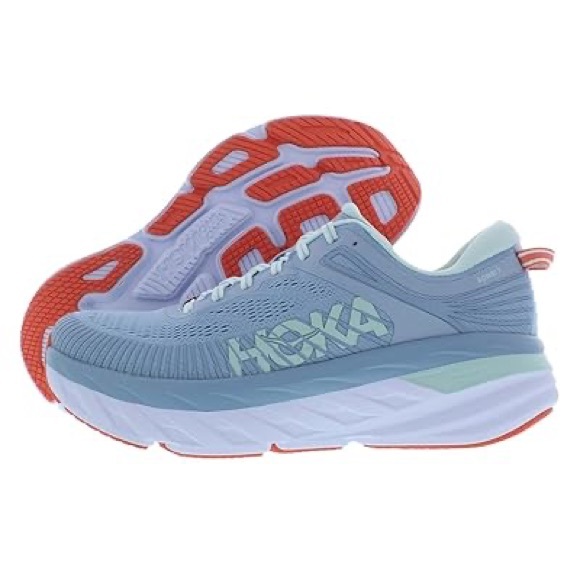 Hooka women’s bondi 7 Blue and White Sneakers size 9.5 - Picture 1 of 6